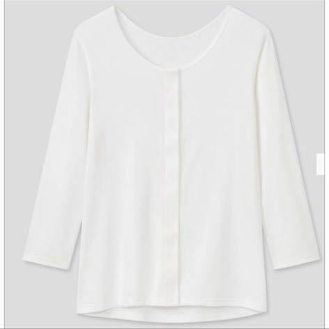 新品★UNIQLO コットン前開きTシャツ★3XLサイズ ホワイト