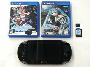 【SONY】ソニー PlayStationVita/プレイステーションヴィータ PCH-1100 3G/Wi-Fiモデル ソフト3本+16GBメモリーカード付き 動作OK【USED】