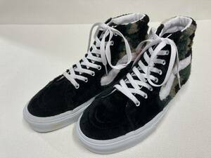 VANS 激レア!! SK-8 Hi 黒 迷彩 パイル カモフラ US9 (27cm) アメリカ企画限定!! バンズ ハイトップ