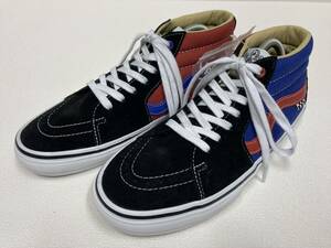 VANS GROSSO 激レア!! SK-8 Mid 黒 スエード 赤ｘ青 US10.5 (28.5cm) アメリカ企画限定!! バンズ ミッド ハイトップ