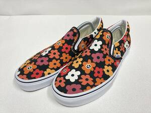 レアモデル!! VANS スリッポン 黒 オレンジ ピンク 花柄 US13 (31cm) SLIPON アメリカ企画限定!! バンズ