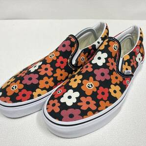 レアモデル!! VANS スリッポン 黒 オレンジ ピンク 花柄 US10.5 (28.5cm) SLIPON アメリカ企画限定!! バンズの画像1