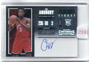 2017-18 Panini Contenders OG Anunoby RC Playoff Ticket Variation Auto /35