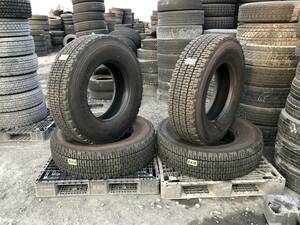 【中古タイヤ A1618】2022年製 8分山 ブリヂストン 315/80R22.5 156/153J W970 4本セット