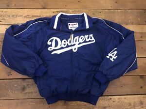 Majestic Authentic COLLETION Dodgers 中綿ジャケット 80s ジップアップ スタジャン マジェスティック ドジャース L