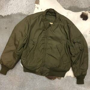 US.ARMY 米軍 CVC タンカースジャケット 80s コールドウェザー ミリタリー フライトジャケット size L