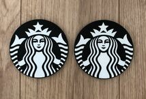 スターバックスコーヒー　スタバ　サイレントロゴコースター　ブラック　2枚　新品！_画像1