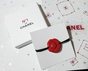 ★赤のカメリア可愛いです☆ミ≪CHANEL≫カメリアブレスレット【正規ノベルティ、非売品】【新品、箱付き】