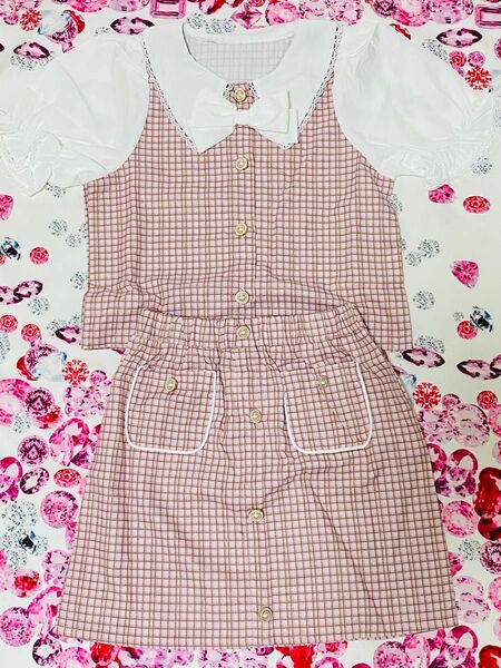 新品 女の子 セットアップ 春夏向け サラサラ チェック かわいい ピンク 半袖 卒園式 入学式 記念撮影 上下セット 海外