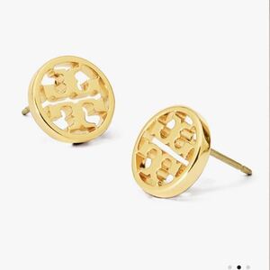 新品未使用　TB028-01 Tory Burch トリーバーチ　定番ロゴピアス　ミラー　スタッズ　ゴールド