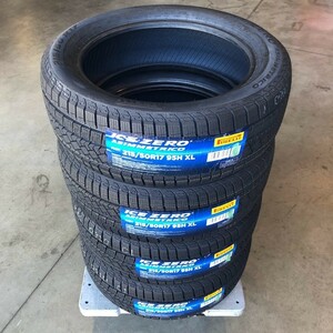 保管袋付 (FE009.17) 送料別 [4本セット] PIRELLI ICE ZERO ASIMMETRICO　215/50R17 95H XL 2022年製造 室内保管 215/50/17 スタッドレス