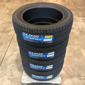 保管袋付 (FE005.7) 送料無料 [4本セット] PIRELLI ICE ZERO ASIMMETRICO　235/50R18 101H 2022年以降製造室内保管 235/50/18 スタッドレス