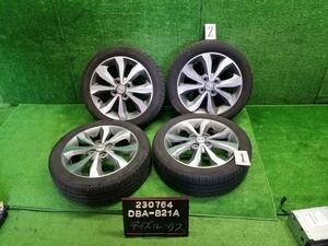 ノーマルタイヤ・日産アルミホイール4本　ECOPIA　165/55R15　J15×4.5J,IN＋46,P100/4H　デイズルークス外し（230764）