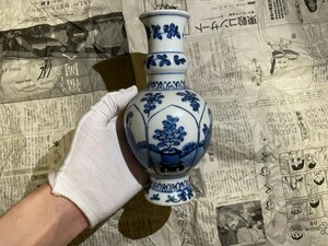 染付　茶入 壷　一輪挿し 時代物　中国美術　骨董品 唐物