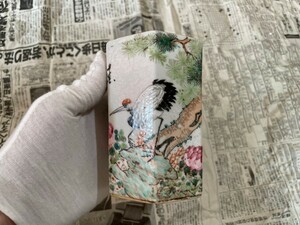 染付　色絵 茶入 筆入 壷　 時代物　中国美術　骨董品 唐物