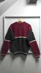 90*s UNITED COLORS OF BENETTON Италия производства шерсть вязаный свитер балка gun ti-× уголь размер 48