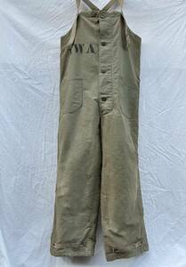 U.S.N. US NAVY DEPARTMENT CONTRACT NXsx 72577 SIZE LARGE デッキ パンツ オーバーオール 13スター WW2