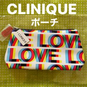 クリニーク（CLINIQUE ）ポーチ　縦10㎝横20㎝マチ5㎝