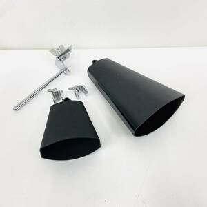 YAMAHA ヤマハ cowbell カウベル パーカッション 型番記載無し 2個セット カウベルスタンド付き