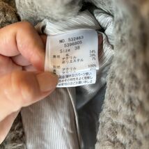 美品　コート ALU MINA 日本製　グラン山貫　ポンチョ風コート　コート　上着　アウター　レディース　2670_画像9