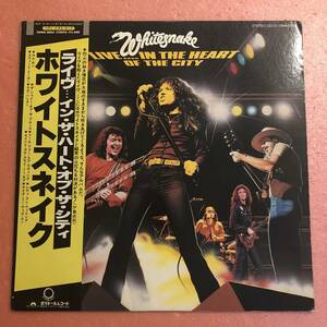 LP 国内盤 帯付 ホワイトスネイク ライヴ イン ザ ハート オブ ザ シティ Whitesnake Live... In The Heart Of The City