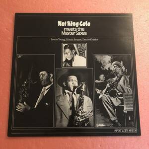 LP Nat King Cole Lester Young Illinois Jacquet Dexter Gordon Meets the Master Saxes ナット キング コール