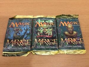  unopened goods MTG English version MIRAGE booster pack together 3 set [ Magic * The *gya The ring ][ Mirage ]