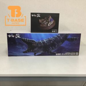 1円〜 同梱不可 Nanmu Studio 全長約65cm 本心楠改 モササウルス 2.0 リヴィアタン 恐竜 完成品フィギュア 台座付