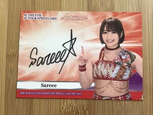 [sareee]bbm 2023 ambitious 女子プロレス 100枚限定 直筆サインカード wwe Sareee