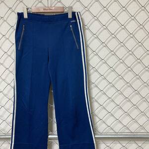 80s VINTAGE Adidas アディダス トラックパンツ ジャージ 3本ライン ネイビー M