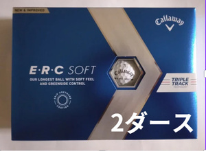 送料無料 新品 2ダース 24球 ゴルフボール キャロウェイ トリプルトラック 2023年モデル ERCソフト ホワイト 日本正規品 callaway