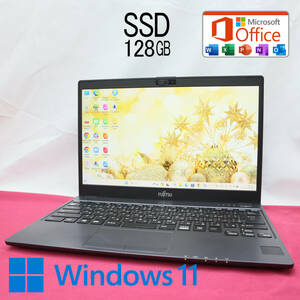 ★美品 M.2 SSD128GB★FMVC07003 Webカメラ Celeron 3865U Win11 MS Office 中古品 ノートPC★P63480