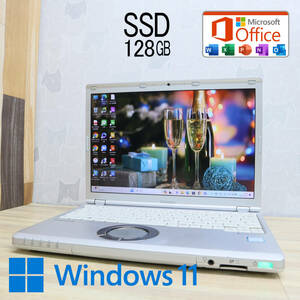 ★美品 高性能7世代i3！M.2 SSD128GB★CF-SZ6 Core i3-7100U Webカメラ Win11 MS Office 中古品 ノートPC★P63896