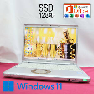 ★中古PC 高性能7世代i3！M.2 SSD128GB★CF-SZ6 Core i3-7100U Webカメラ Win11 MS Office 中古品 ノートPC★P64179