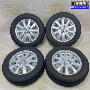 溝あり 良品 パレット ML21 ルークス 等 ravrion 4-13+45 4H100 グッドイヤー ICE NAVI6 155/65R13 13インチ スタッドレス 4本セット 009k