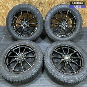 安い 215/55R17 ブリヂストン スタッドレスセット VRX2/VRX Gスピード 17インチ ブラック 5H114.3 オデッセイ ヴェゼル カムリ マークX 002