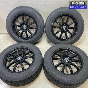 30アルファード ヴェルファイア 等 ESTROSA 7-17+38 5H114.3 ダンロップ WM01 225/60R17 17インチ スタッドレス 4本セット 009