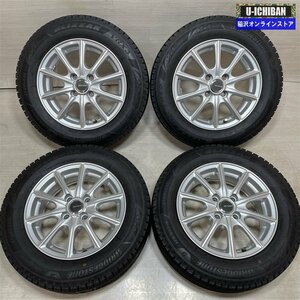 ｂB パッソ デミオ 等 エコフォルム 5.5-14+39 4H100 2021年製 ブリヂストン VRX3 175/65R14 14インチ スタッドレス 4本セット 009