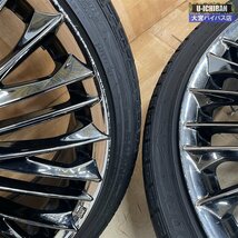 WALD ジェニュインライン F001 19インチ 7.5J +53 5H 114.3 & 225/35R19 2022年製 ルッチーニ 4本セット ～80系 ノア ヴォクシー等 #●004_画像4