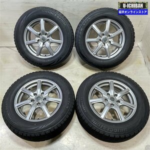 カローラクロス アルファード 等 MILLOUS 6.5-16+38 5H114.3 ブリヂストン VRX 215/65R16 16インチ スタッドレス 4本セット 009k