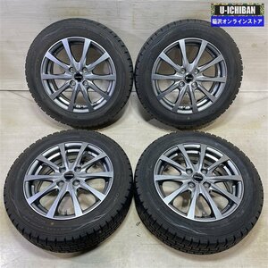 フィット シャトル 等 ケルパー 5.5-15+50 4H100 ダンロップ WM01 185/60R15 15インチ スタッドレス 4本セット 009k