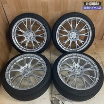 美品 ウェッズ SA-20R 19インチ 8.5J +45 5H 114.3 & ハンコック 225/40R19 93Y 4本 クラウン マークX スカイライン プリウスα等 004_画像1