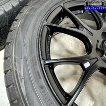 ロードスター ヴィッツ 等 レオニスナヴィア02 6-16+45 4H100 ダンロップ WM02 195/50R16 16インチ スタッドレス 4本セット 009k_画像4