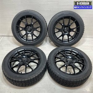 ロードスター ヴィッツ 等 レオニスナヴィア02 6-16+45 4H100 ダンロップ WM02 195/50R16 16インチ スタッドレス 4本セット 009k