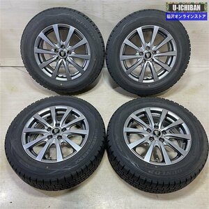 プリウス カローラスポーツ 等 ユーロスピード 6-15+45 5H100 ダンロップ WM01 195/65R15 15インチ スタッドレス 4本セット 009k