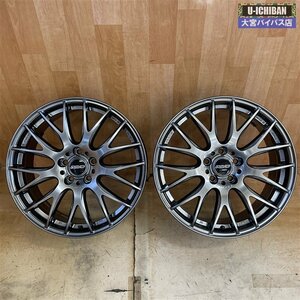 美品 補修用に RAYS HOMURA 2×9 PLUS 19インチ 7.5J +50 5H 114.3 ホイールのみ2本 80ノア VOXY CX-3 オデッセイ ステップワゴン _▽004