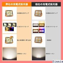 全品送料無料♪ 12000mAH大容量 超高輝型466個LEDチップ 夜釣 山 夜間工事 防災 緊急 アウトドア キャンプ 9_画像6