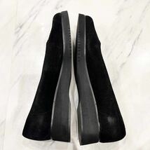 Ferragamo フェラガモ パンプス ウェッジ ソール 靴 レディース 7 約 24.5 cm 相当 ブラック 黒 スウェード オススメ 状態良好_画像6