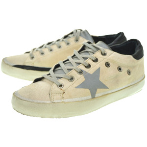 ゴールデングース スーパースター スニーカー キャンバス/レザー サイズ38 ベージュ 0133 GOLDEN GOOSE レディース