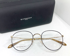 GIVENCHY ジバンシイ 正規品 眼鏡フレーム GV0072-RHL (51) ゴールド ブラック 金縁 黒縁 新品 ボストン 軽量